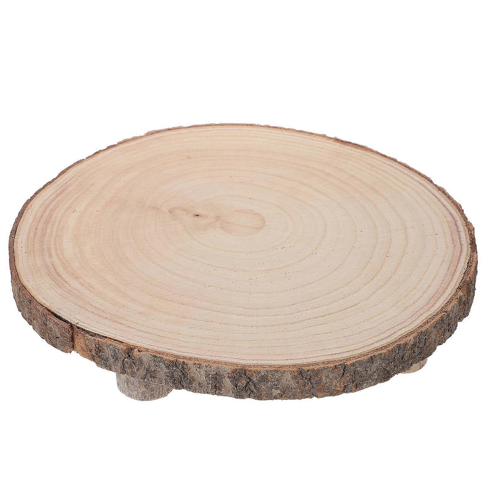 Wooden Cupcake Stand Rustic Display Stand for Serving 2Pcs Brown Color