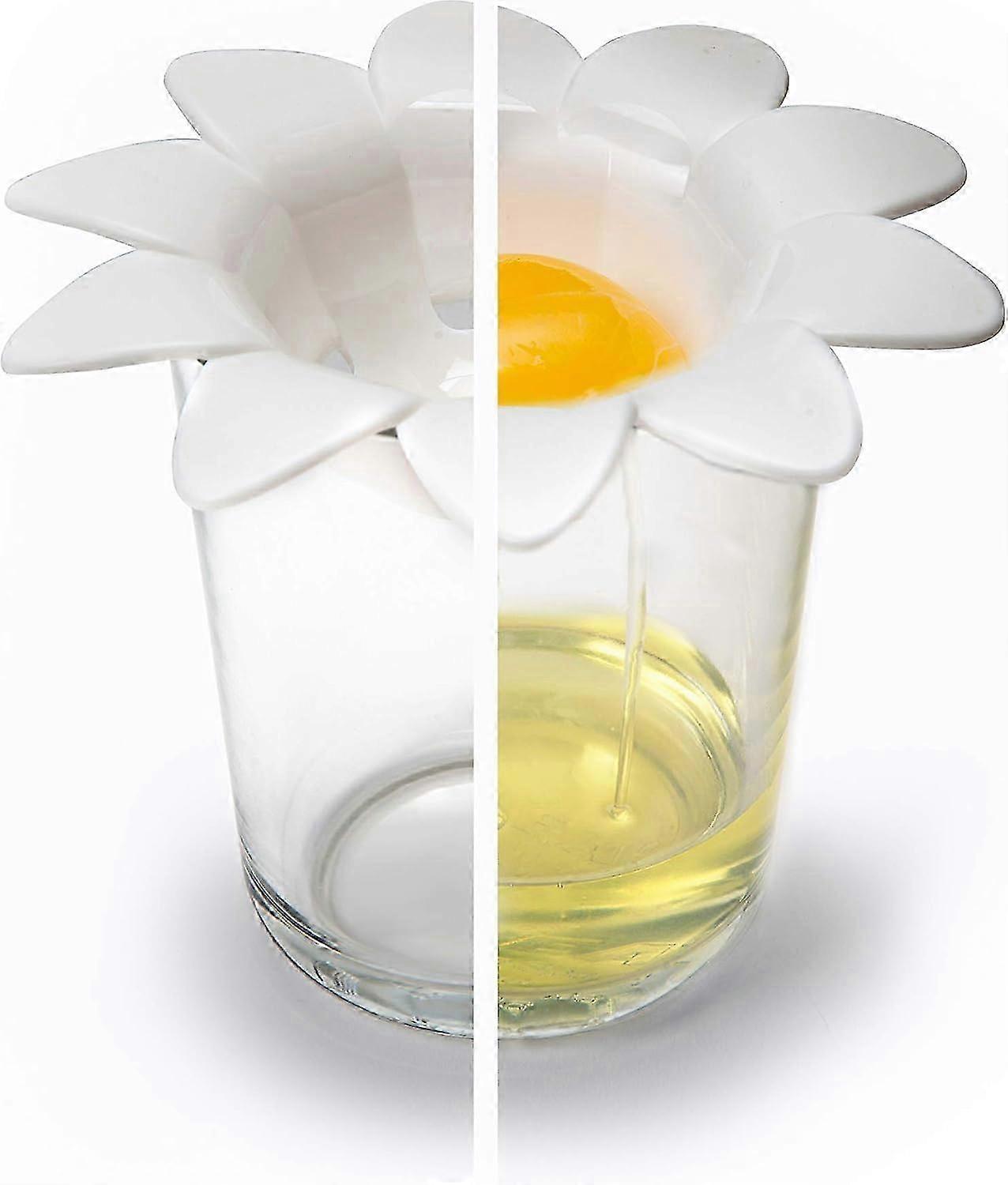 26-27 Daisy Plastic Egg Separator, Egg White Yolk Divider Kitchen Gadgets Baking Tools Egg Extractor, Cute Flower Design