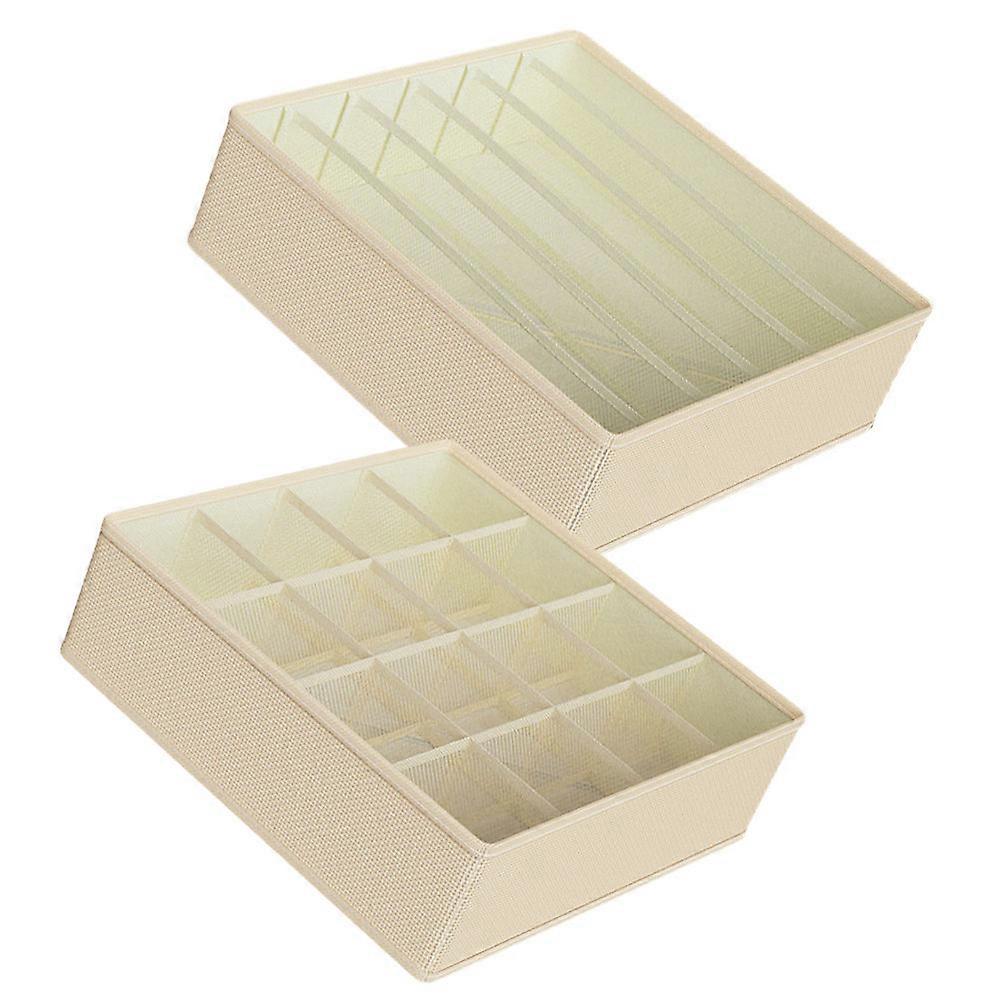 Underwear Organization Drawer Organizer 1Set Beige for Storage