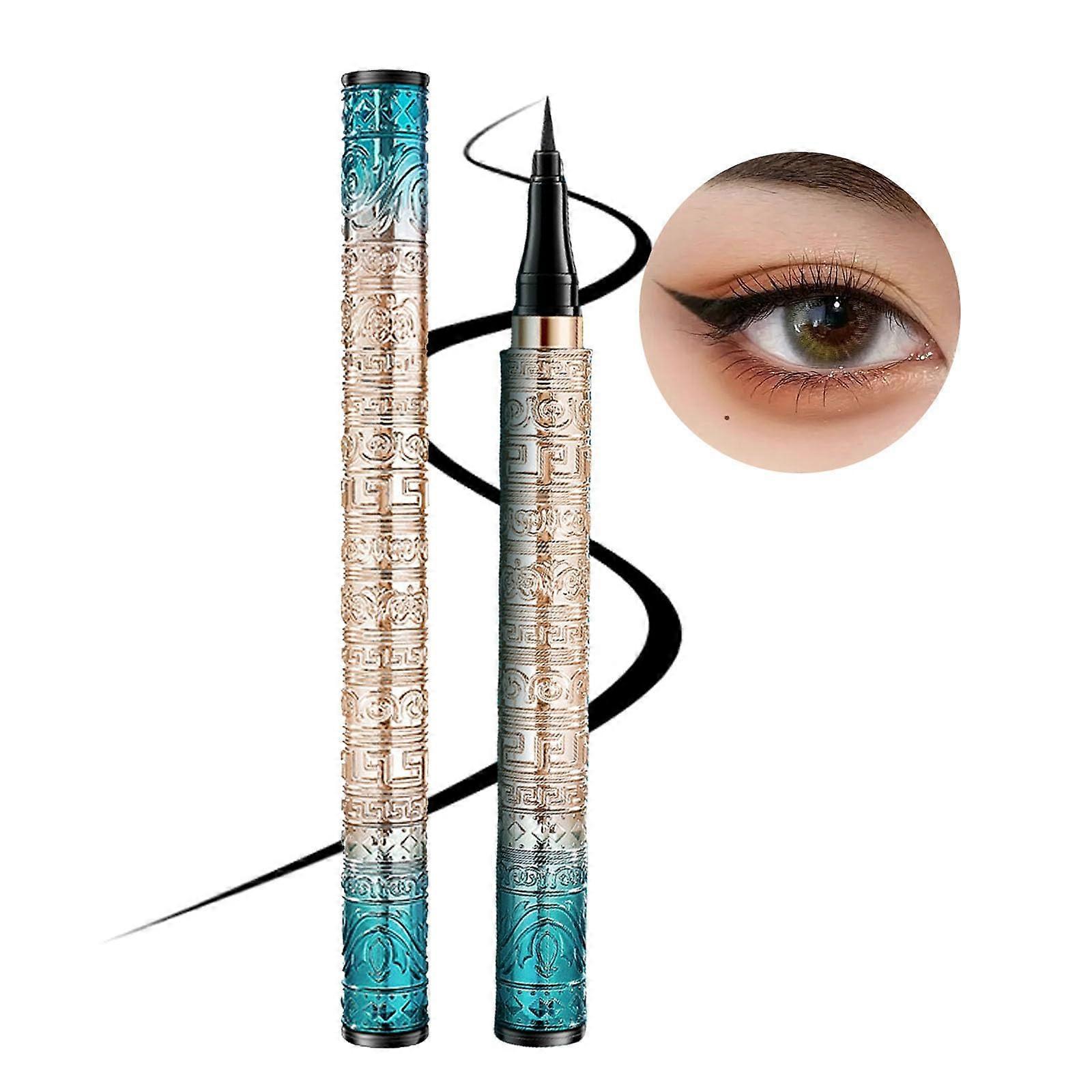 Waterproof Liquid Eyeliner Pen with Precise Felt Tip, Smudge Proof Black, Quick Dry Long Lasting