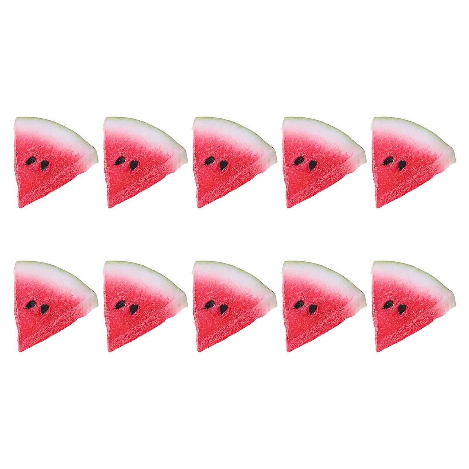 Watermelon Model Simulated Decoration with 20Pcs Red PVC Fruit Slices