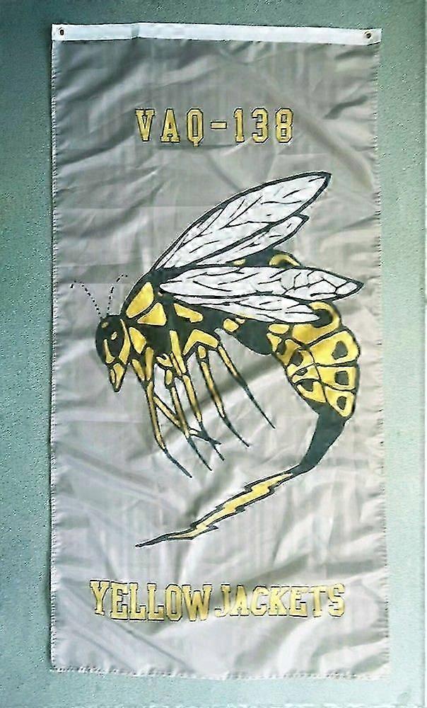 Usn Vaq-138 Yellowjackets Single-sided Flag Banner