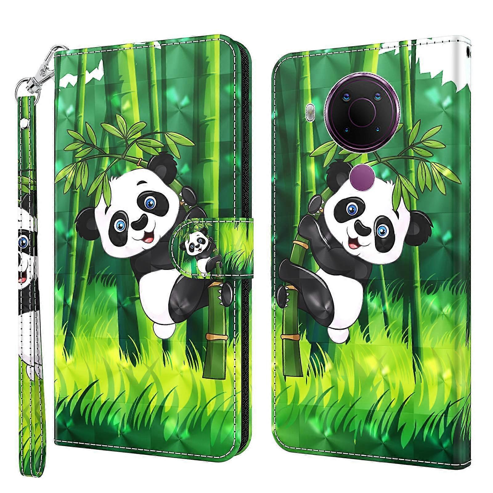 Pattern Printing Wallet Stand PU Leather Phone Case Shell for Nokia 5.4