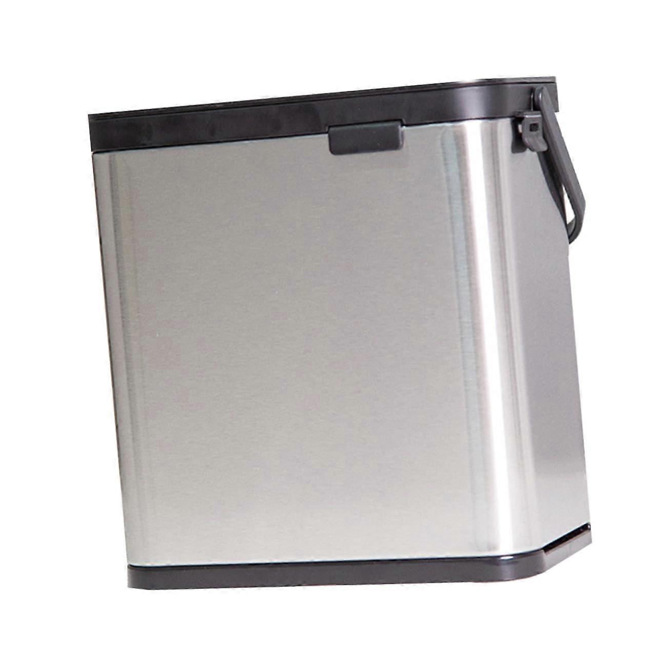Wall Mounted Trash Can Stainless Steel Garbage Bin Space Saving Waterproof for Kitchen Office