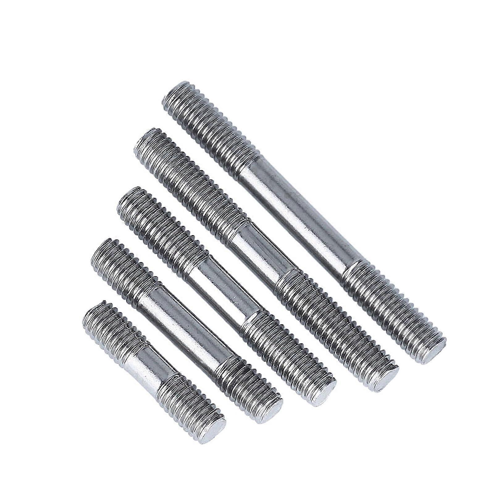 M12 Double Ended Stud Bolt 304 Stainless Steel Fully Threaded Rod 5pcs Continuous Thread Design
