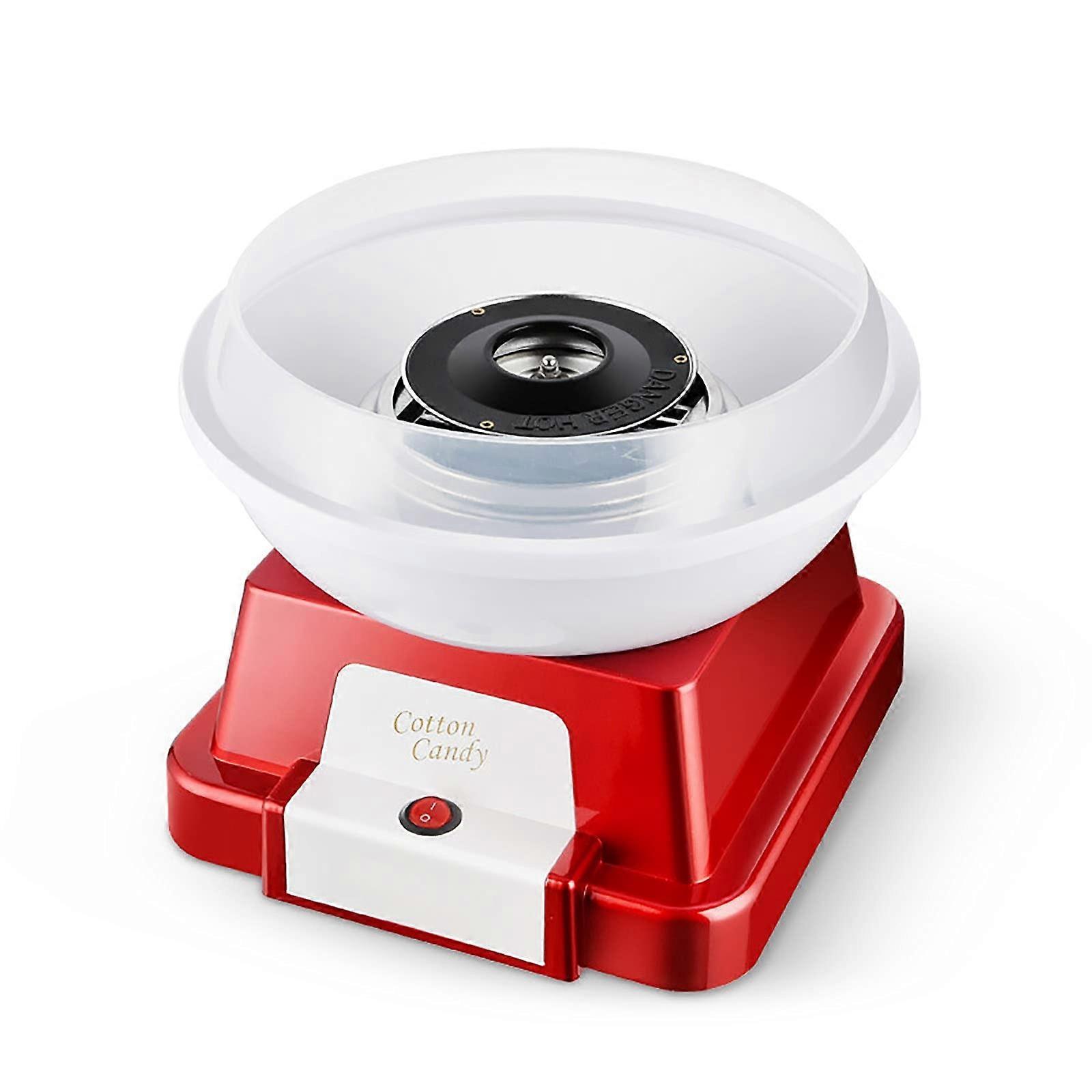 Cotton Candy Machine Fully Automatic Works with Hard Candy Mini Maker for Kids Birthday Parties Red