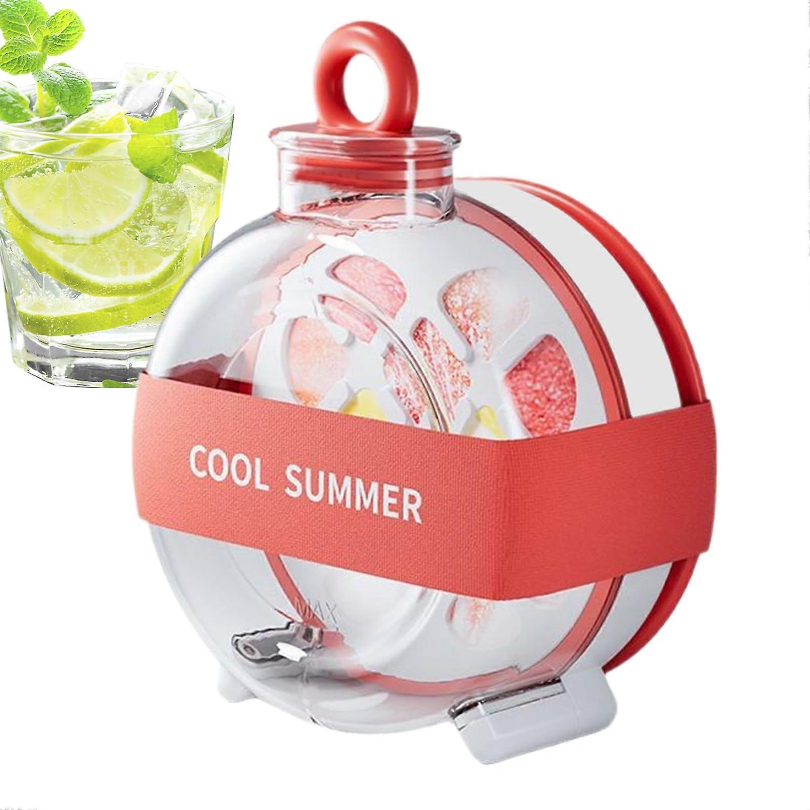 Ice Maker Bottle with Instant Release, Silicone Reusable Ice Cube Maker for Whiskey, Cocktails, Red