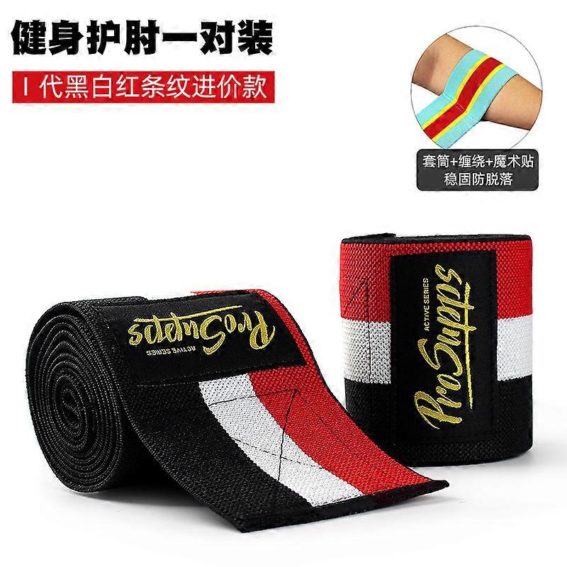 Elbow Wraps for Weightlifting 47Inch Elastic Elbow Support Red Compression Straps for Powerlifting and CrossTraining