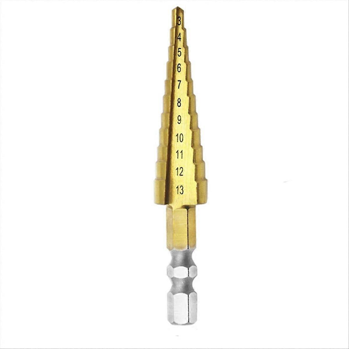 3-13mm HSS Straight Groove Step Drill Bit
