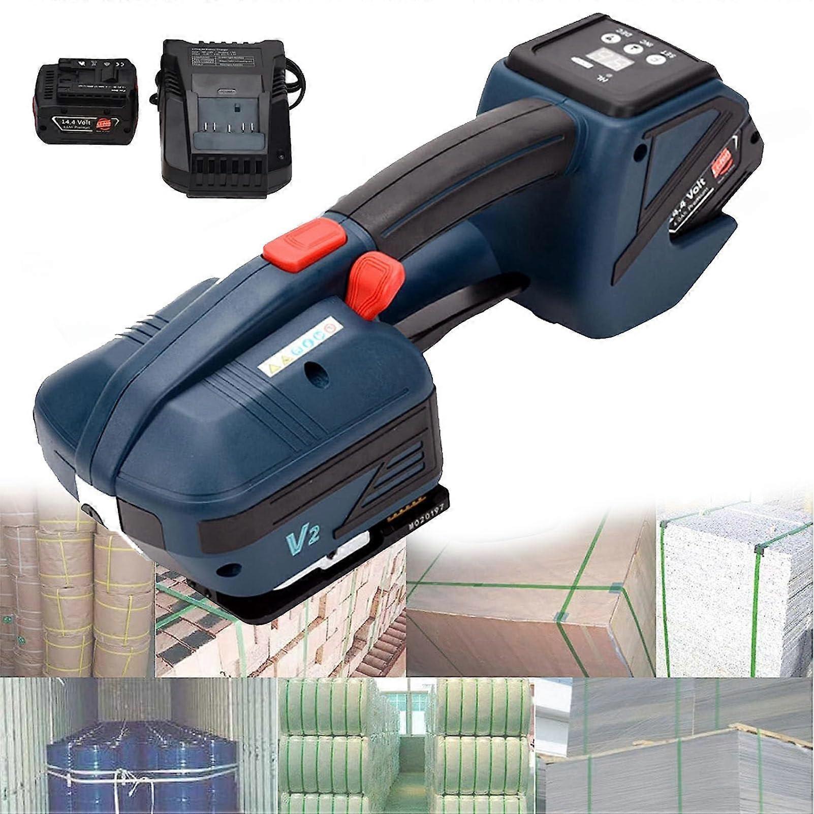 Electric Strapping Machine 4000mAh Battery Automatic Weld and Cut Tool for PET PP Packaging