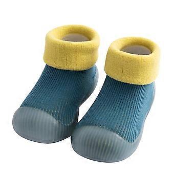 Ediodpoh Kinder Kleinkinder Jungen Mädchen Einfarbige warme Strickschuhe mit weicher Gummisohle Socken Hausschuhe Strümpfe für Kinder Grün_002 8