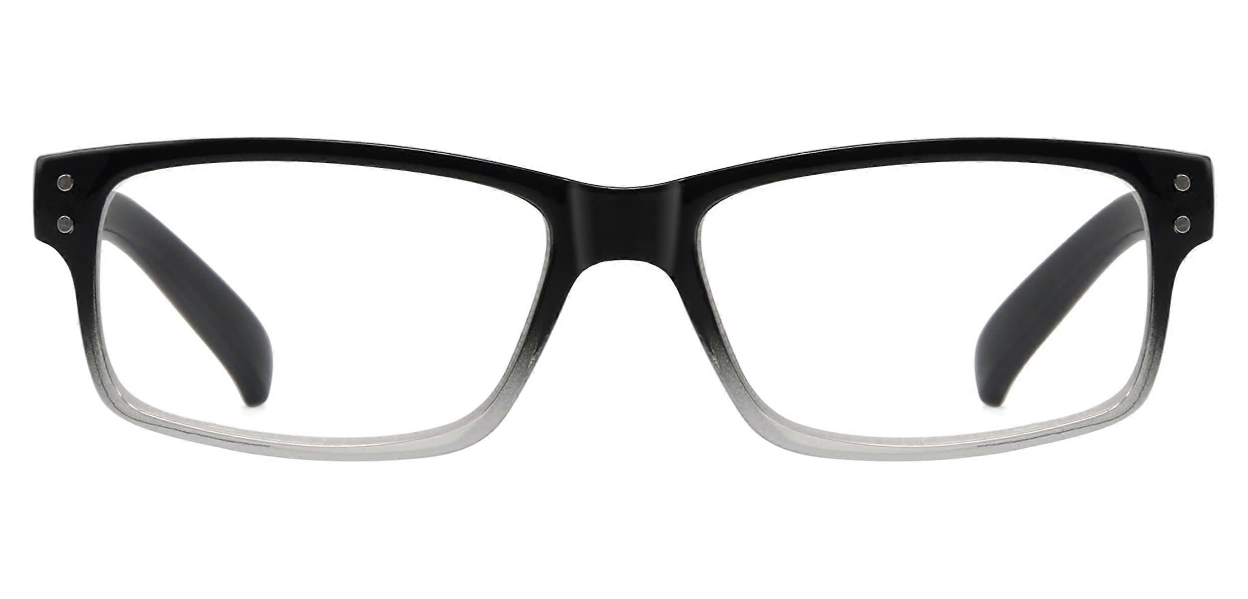 Rectangular Reading Glasses with Comfortable Spring Hinges, Classic Unisex Readers