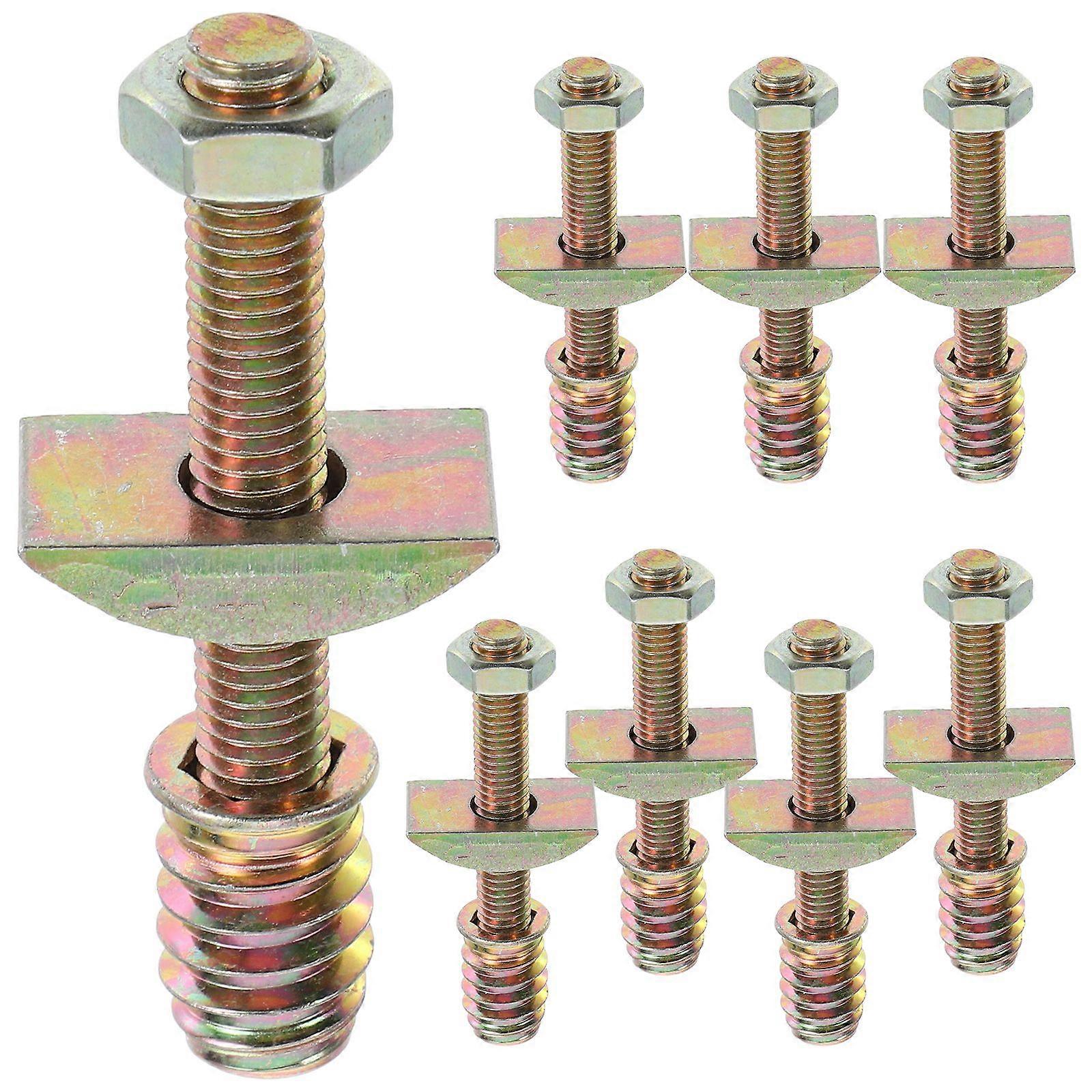 8 Sets Bed Frame Spare Parts Bed Frame Threaded Pin Nut  Kit for Bed Crib