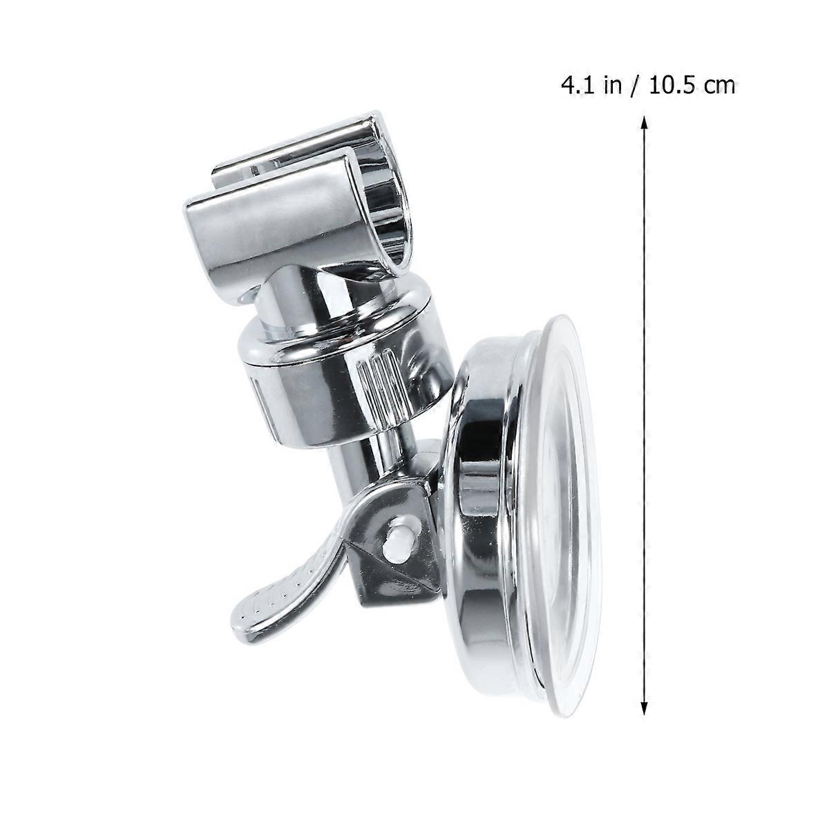 Shower Head Held Suction Cup Bracket for Adjustable Use Silver