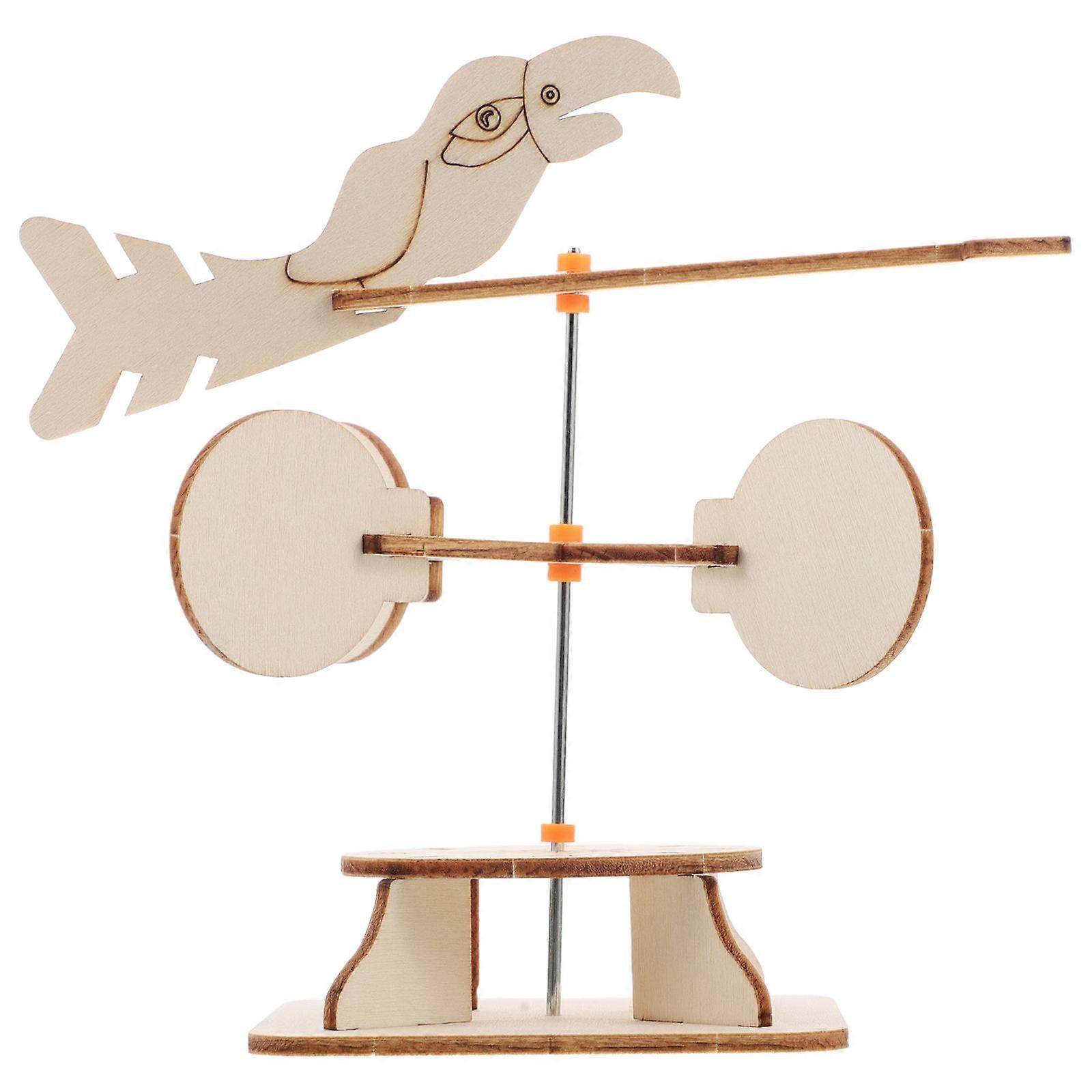 Wooden DIY Windmill Science Kit Wind Vane Experiment Kit for Learning