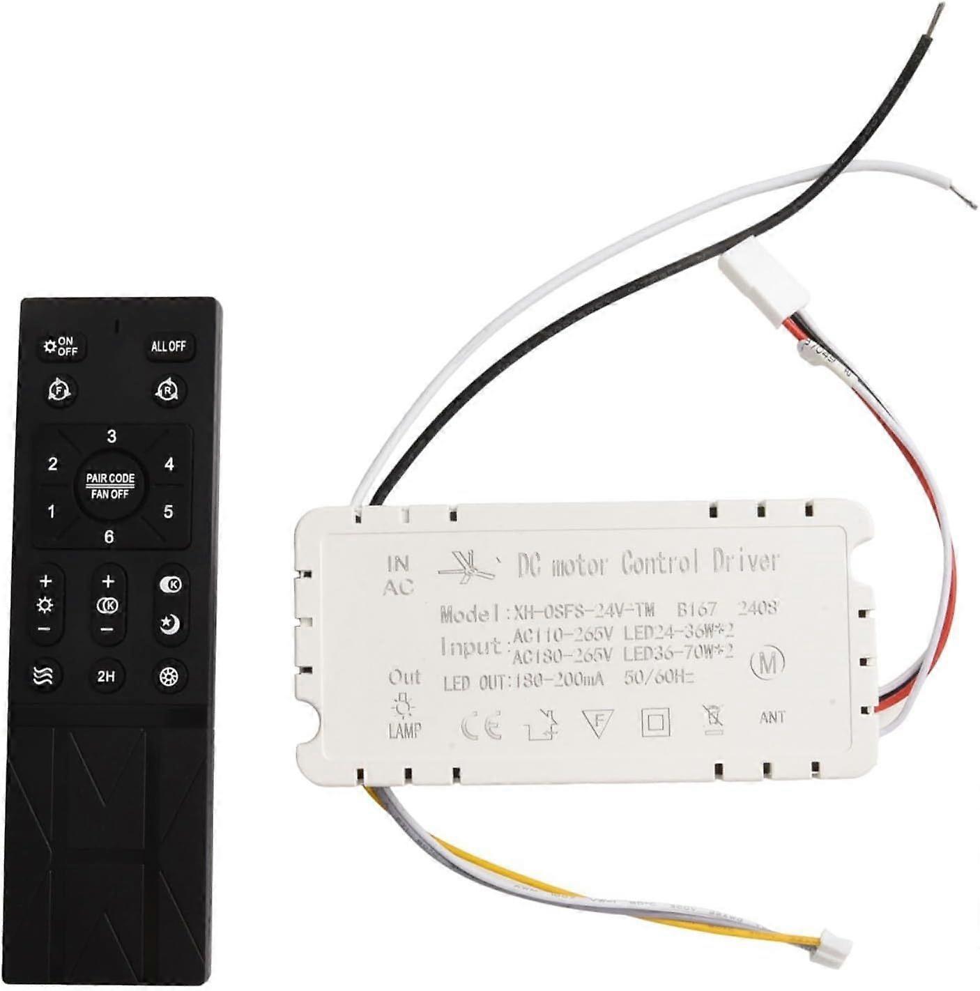 Eawfgtuw Ceiling Fan Light Remote Control Kit Dimmable Controller 6-Speed Dimmable Controller Driver Variable Frequency Control Fan Speed Adjustment B