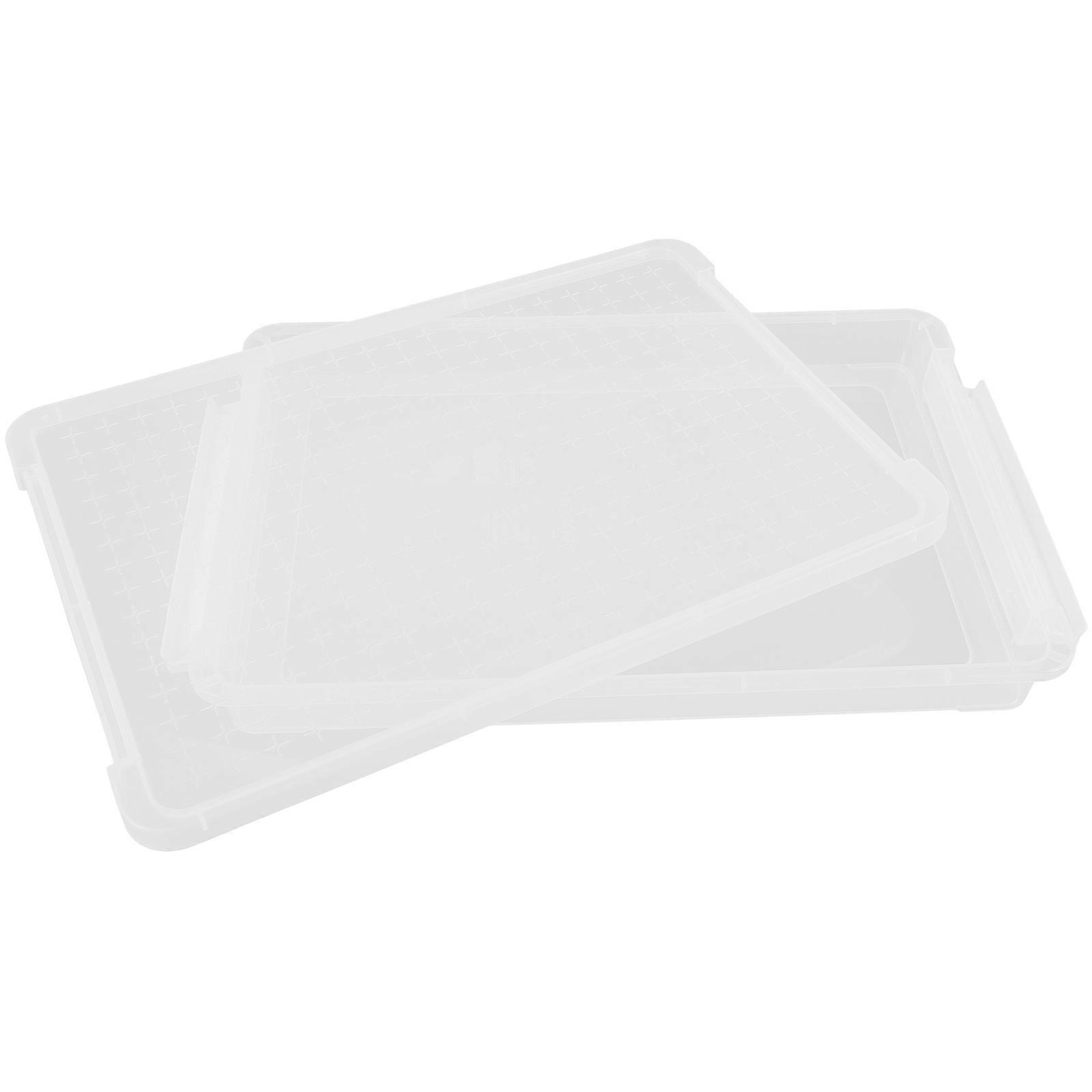 A4 Stackable File Box for Storage Document Protector with Lid