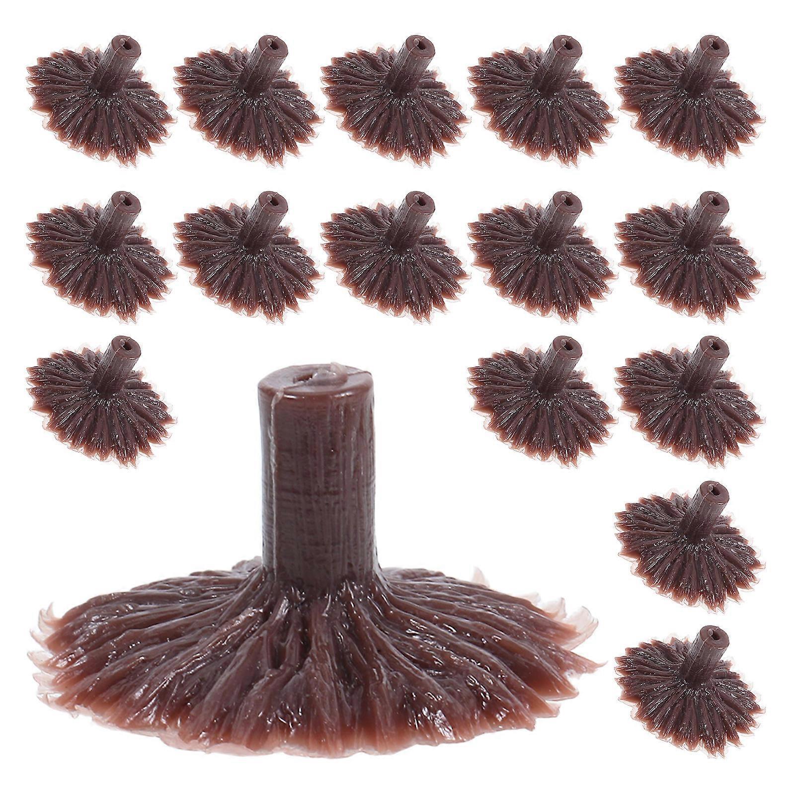 Brown Plastic Model Trees Stand Holder for Craft Diorama 50Pcs Set