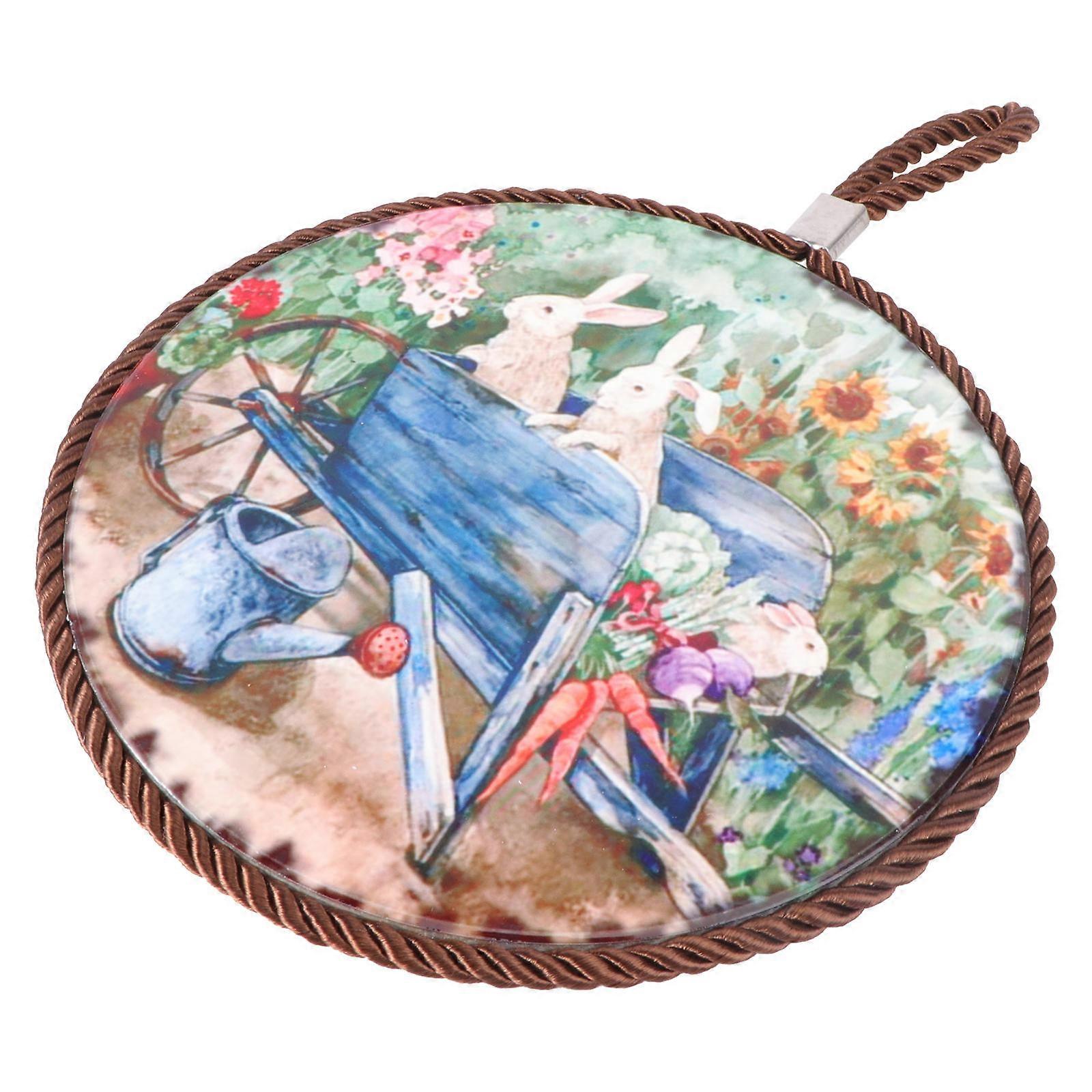 Ceramic Table Mat Easter Style Placemat for Garden Decor 1Pcs