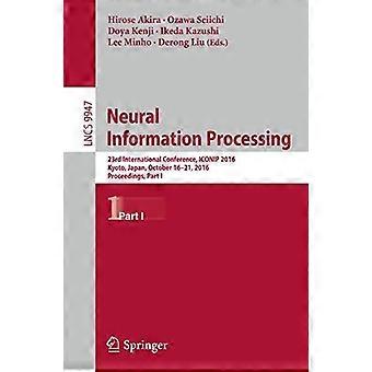 Neural Information Processing 23rd International Conference Iconip 2016 Ky - Springer Nature B.V - Paperback - en Book