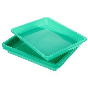 Puzzle Sorting Trays Plastic Organizer for Storage 6Pcs Green Toy Trays