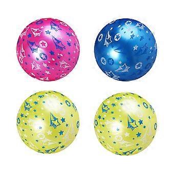 4pcs Star Pattern Ball Inflatable Ball Toy Funny Children Plaything Playground Outdoor Sports