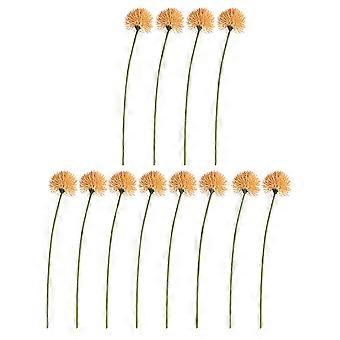 12Pcs Simulation Fleurs Réalistes Pissenlits Ménage Faux Pissenlits Ornements