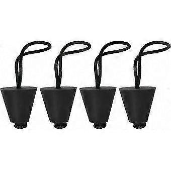 Best Universal Kayak Scupper Plug Kit Kayak Scupper Plug Kit Canoe Drain Holes Stopper Bung - black4 Packs