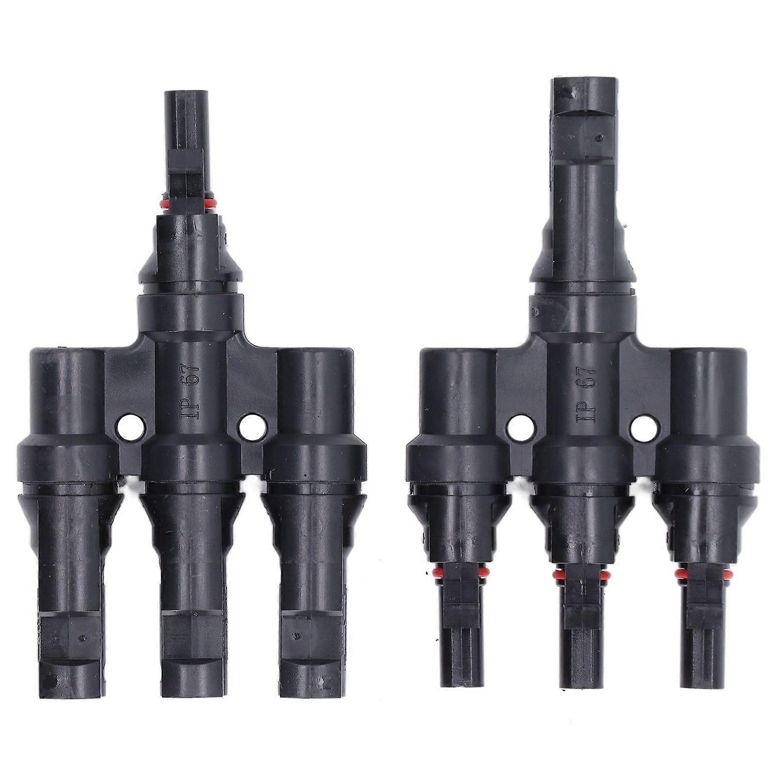1 Pair Solar Branch Connector Panel Parallel Connection Cable Splitter Coupler DIY Mount Tool T4