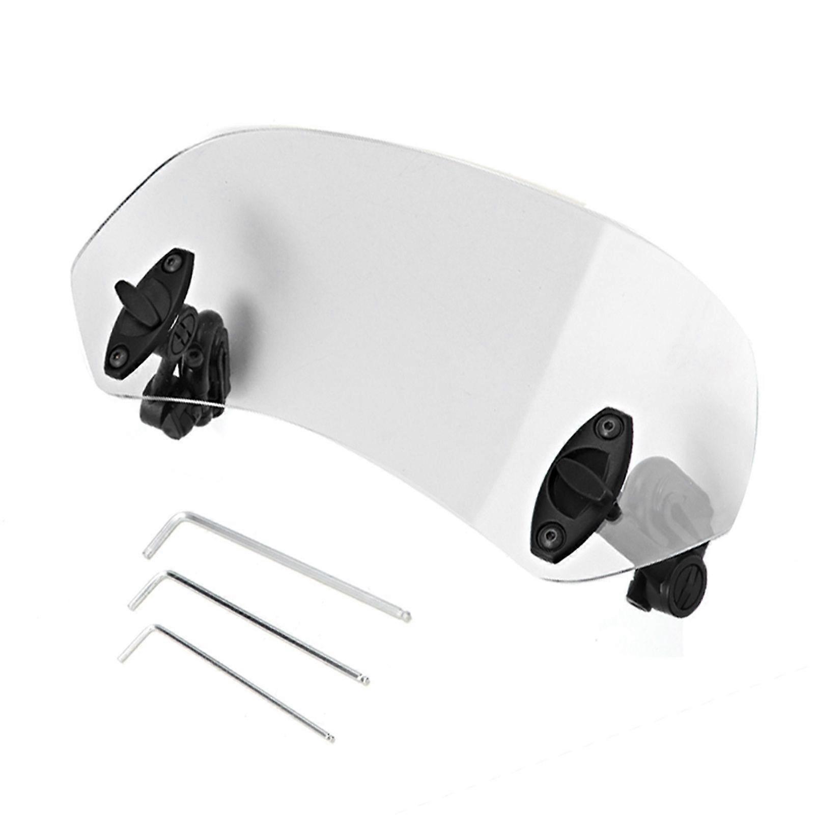 Universal Motorcycle Adjustable Clip On Windscreen Wind Deflector Windshield Accessories