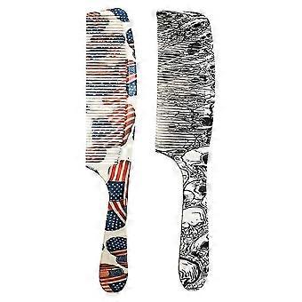 Ultra-Thin Plastic Hair Combs, Assorted Colors, Smooth Detangling for Wet/Dry Hair, Salon & Home Use, 2Pcs