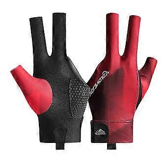 Professional Billiard Glove Lightweight Breathable Three Finger Open Design Non Slip Cue Glove for Snooker Table Tennis Pool