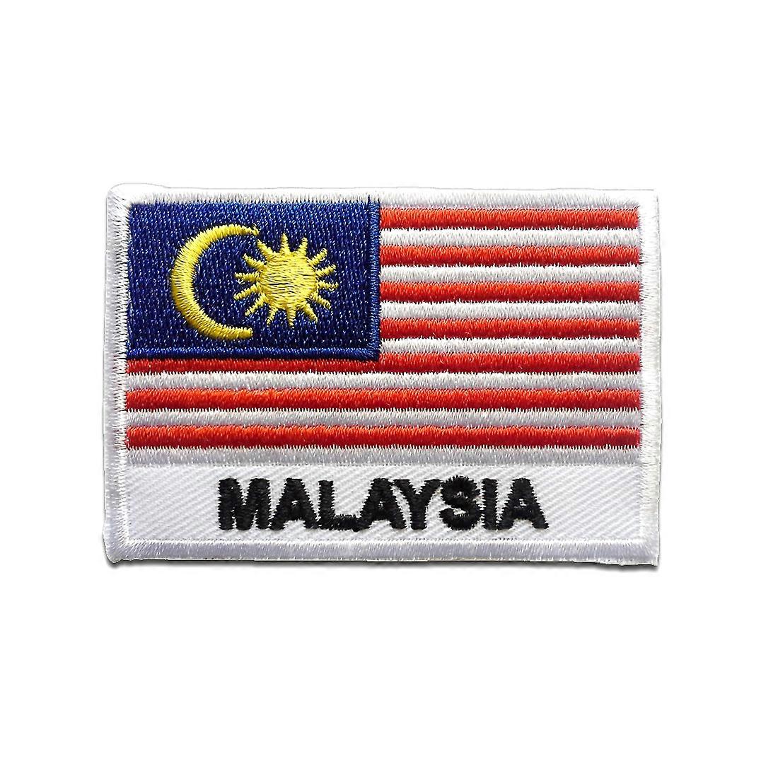 Patch / Iron-On Patch - Malaysia Flag Flag - Multiple Colors Selectable - 5.1cm x 7.1cm - Patch