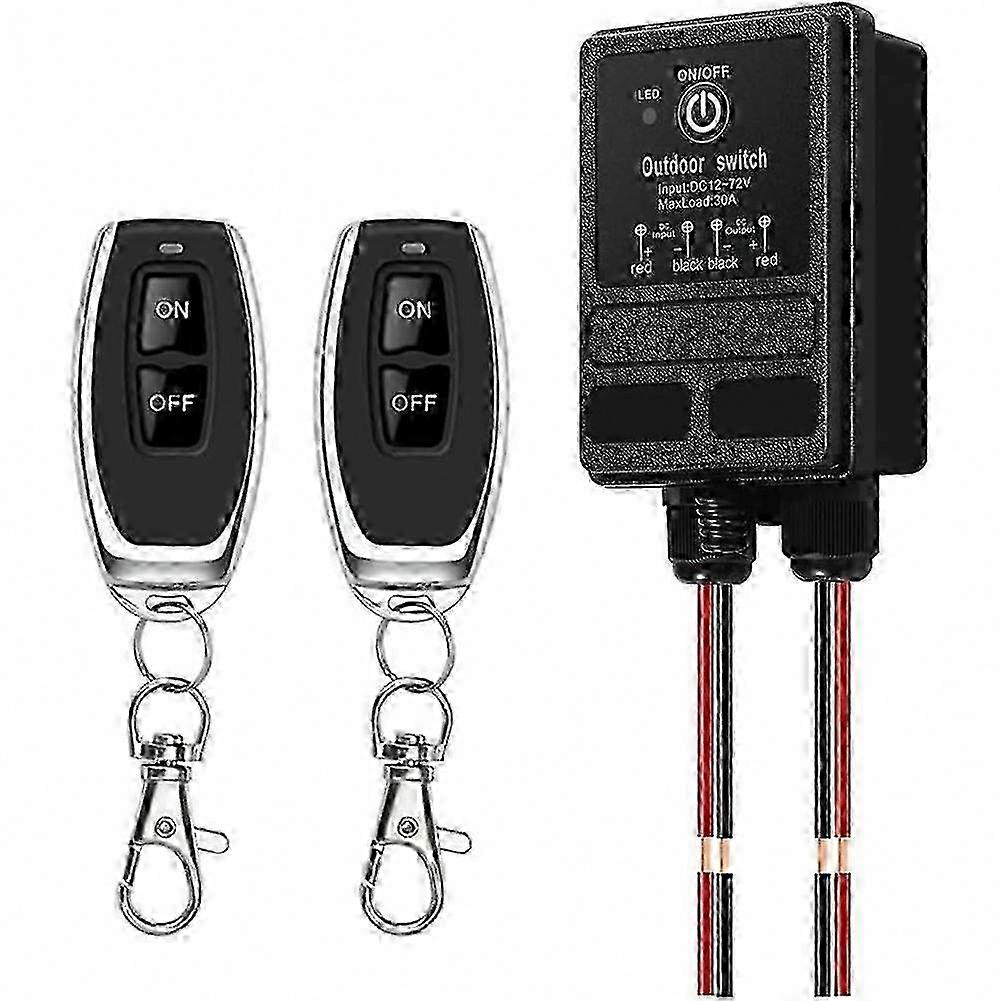 Remote Control Relay Switch 12V-72V 30A 328FT Range for Security Alarms Waterproof