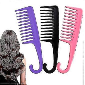 Wide Tooth Comb Set, 3pcs Hair Comb Wet Shower Detangling Comb Curl Hairbrush For Women Girls, Large Styling Hair Combs