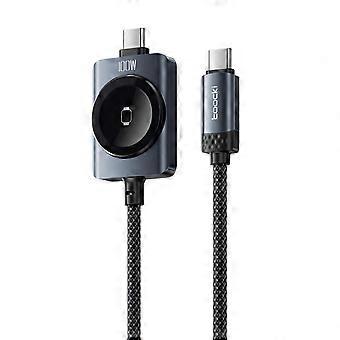 Toocki 100W 2-in-1 USB-C to USB-C Cable with Magnetic Watch Charger For iWatch