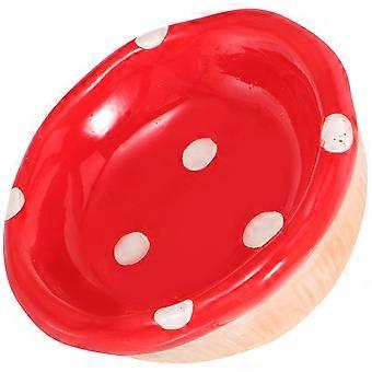 Hamster Feeding Bowl Ceramic Bowl for Small Pets 2Pcs Red Color