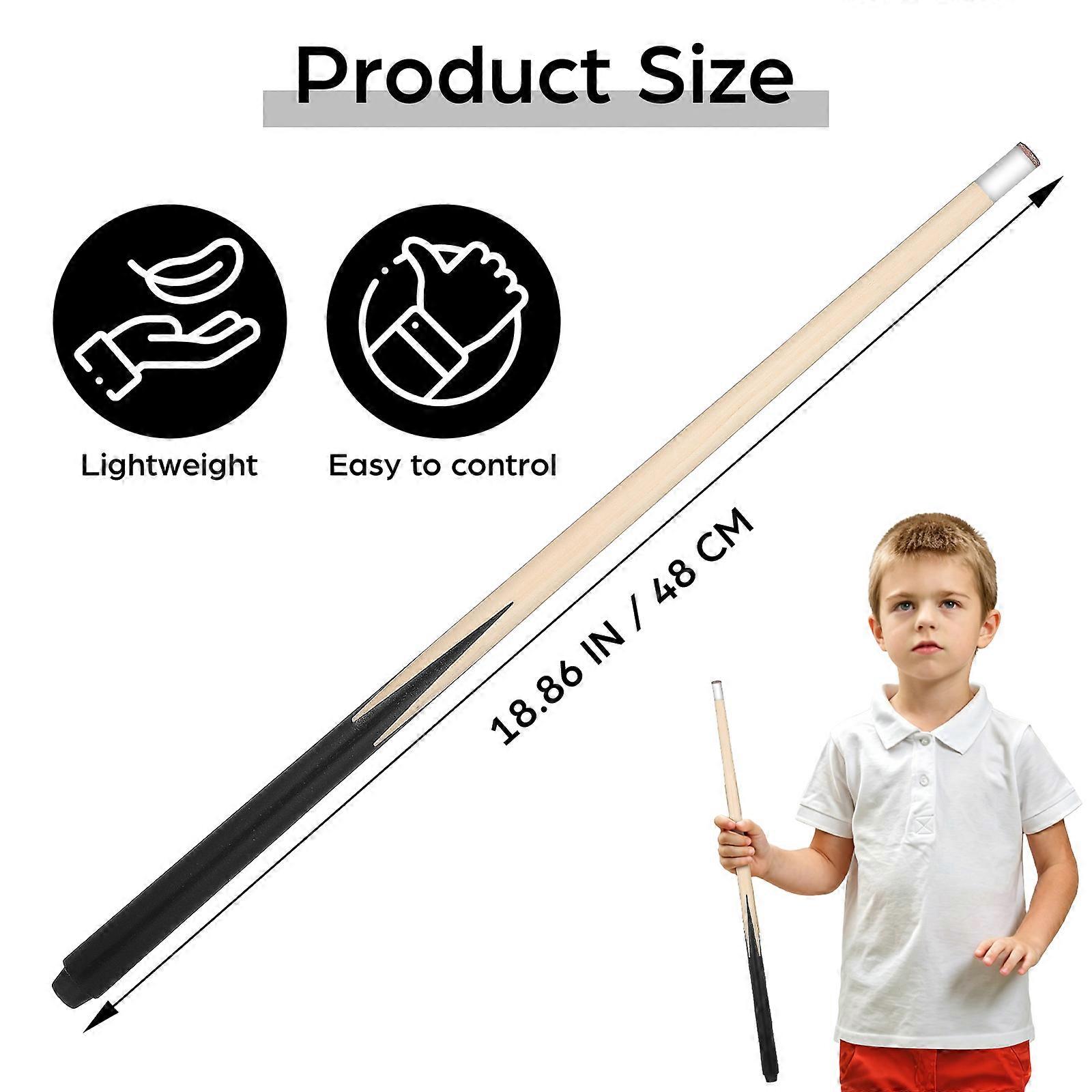 2 Stück Pool-Queue Holz Billard-Queue-Stick Bequemer Queue-Stick Kurzer Pool-Queue-Stick