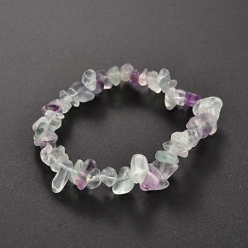 Chips Fluorite Beaded Stretch Bracelets 1-3/4 inch(4.5cm)
