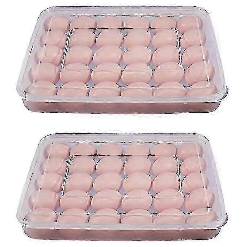 Refrigerator Deviled Egg Tray Carrier with Lid compatible with 60 Eggs-2 Pack-kn