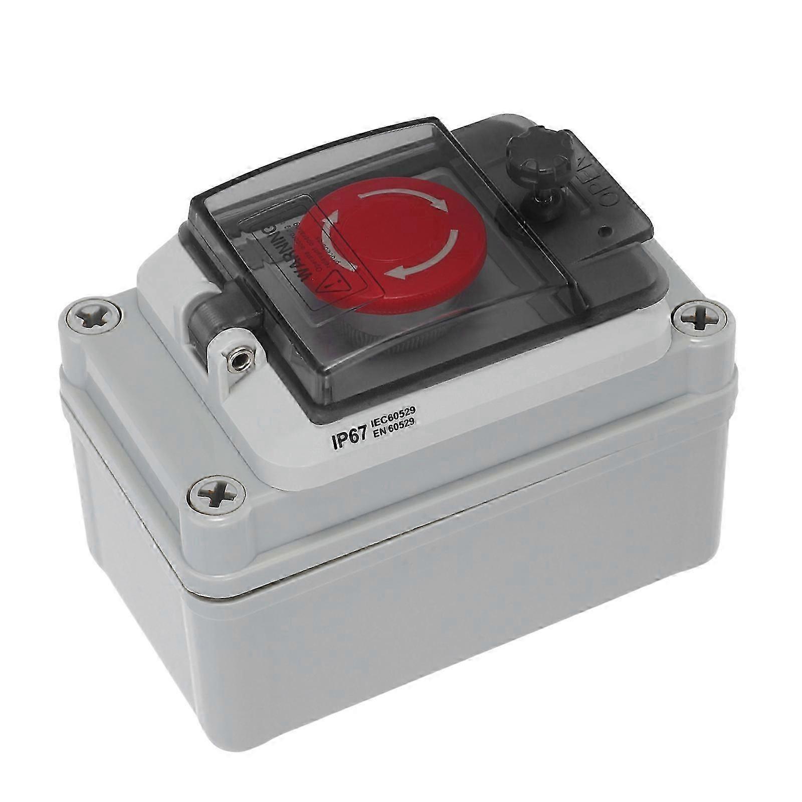 Emergency Stop Switch Switches Waterproof Box Red Mushroom Latching Emergency Stop Push Button Switch Push Button With Box