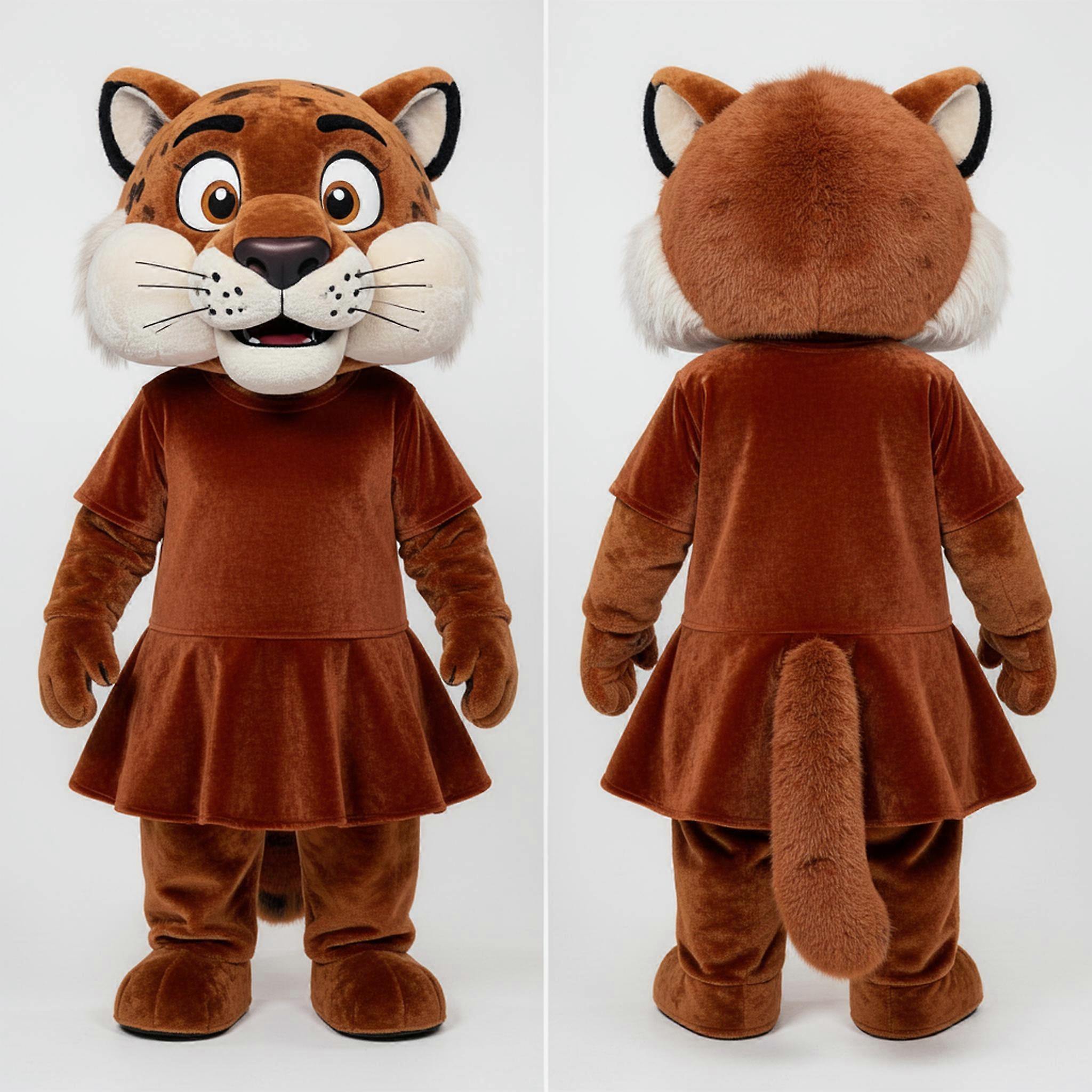 MASTICOT Rust Orange Broad Shouldered Smilodon Mascot