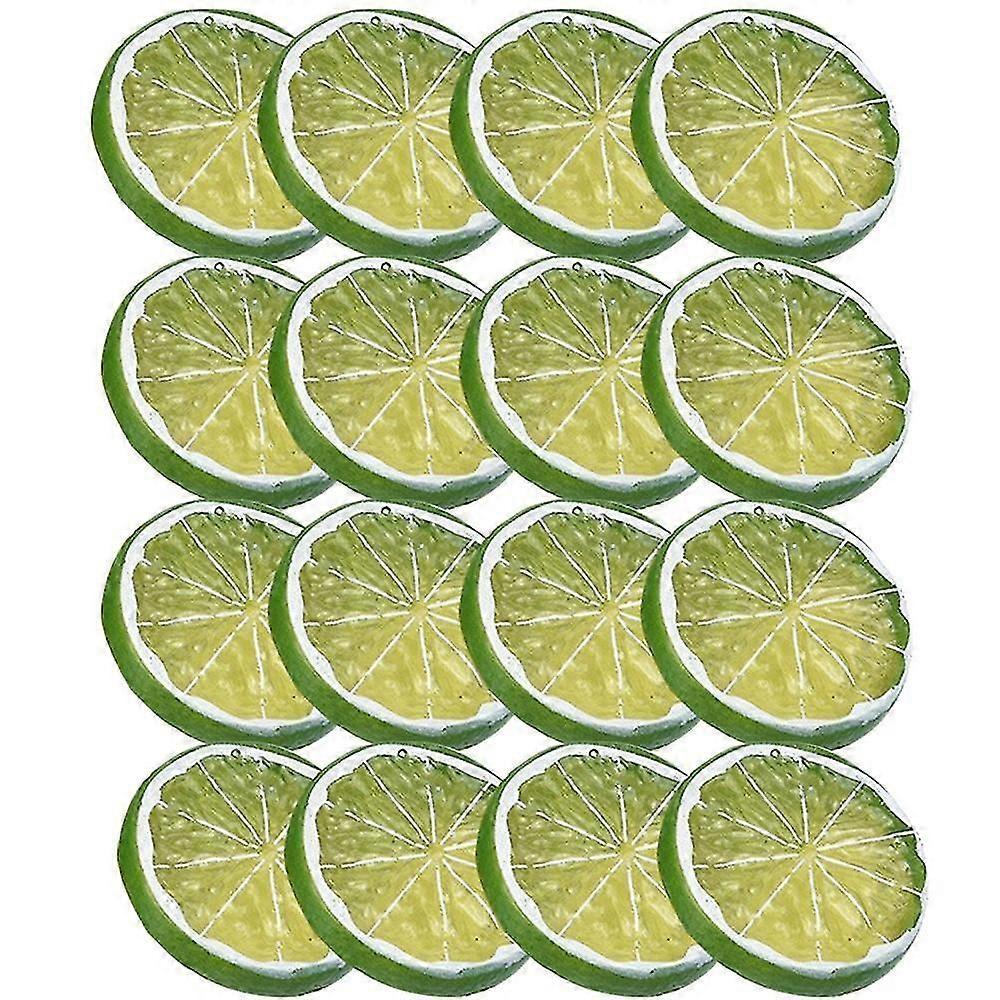 sysy 20pcs Simulation Fruit Lemon SlicesFake Artificial Plastic Fruit Model DecorPhotography Props
