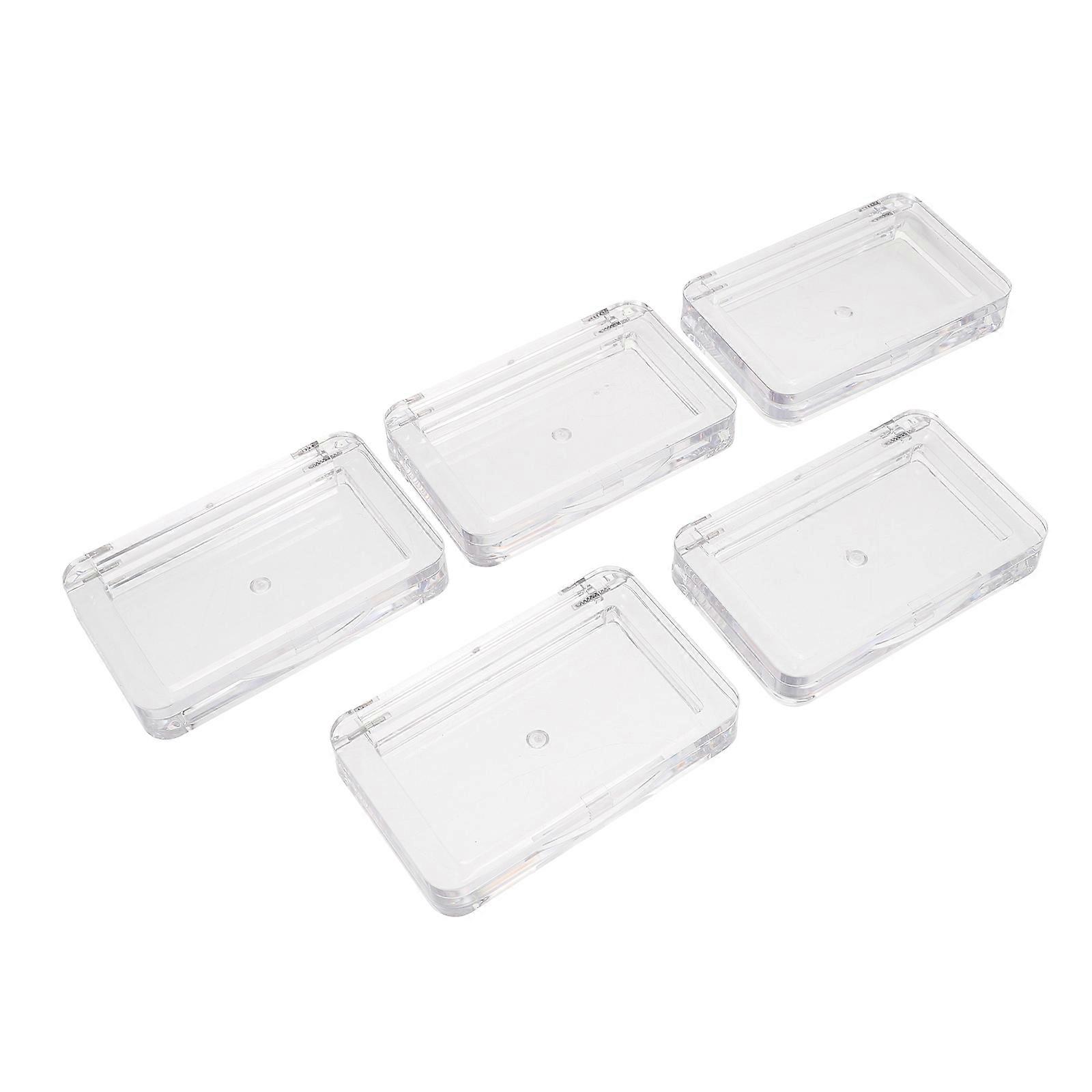 Eyeshadow Powder Box Transparent Plastic for Storage 5Pcs Containers