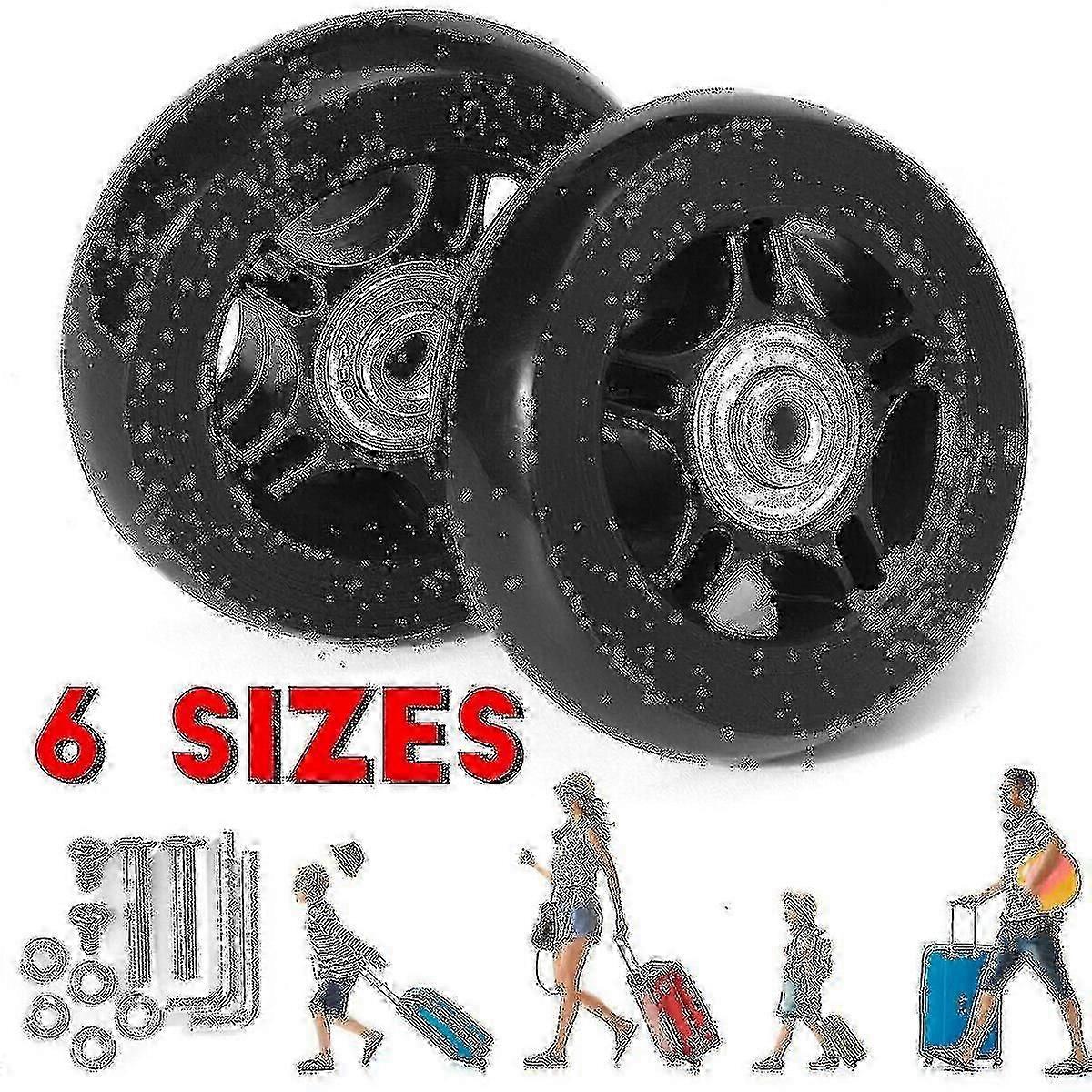 Silent Trolley Case Wheel Repair Kit - Universal Rubber Runner Replacement