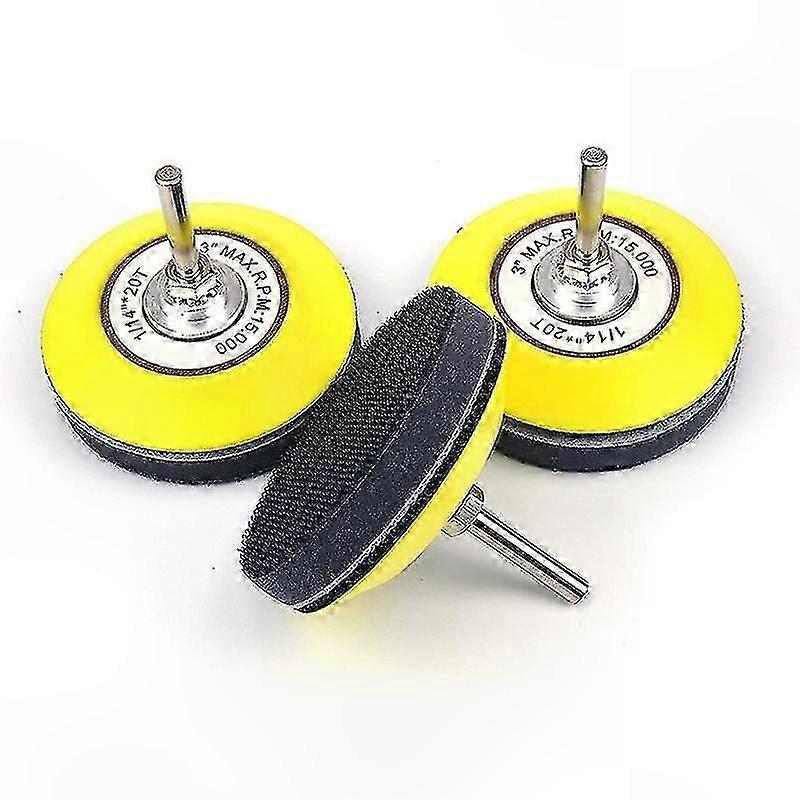 3" Sanding Pad with Hook & Loop, Compatible with 6mm Drill for Discs & Buffing