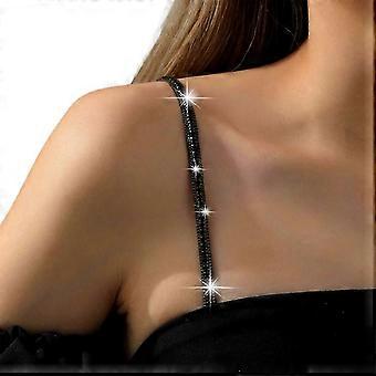 Women's Adjustable Rhinestone Bra Straps Nonskid Multicolor Replacement for Dresses and Tops