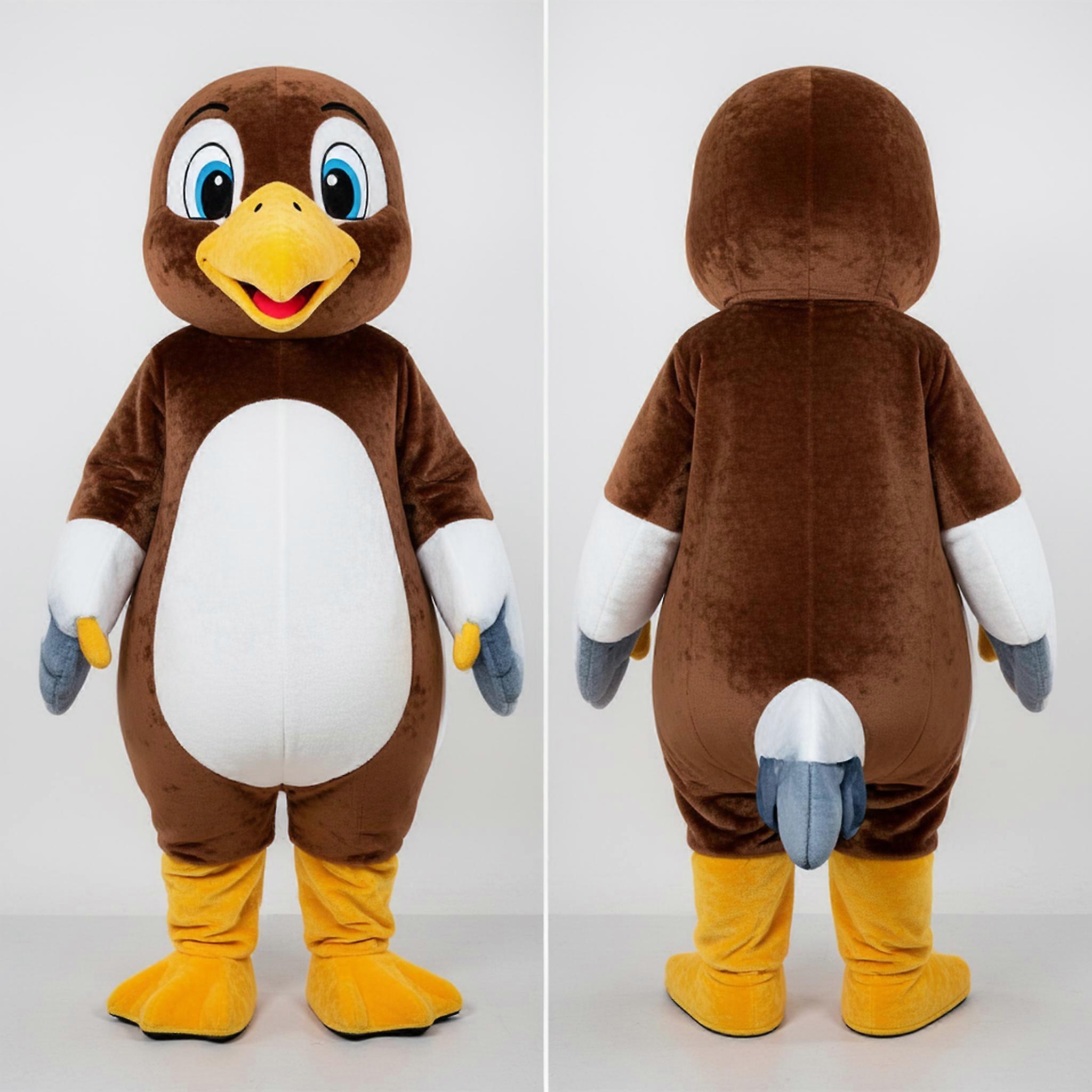 MASTICOT Creamy White Fluffy Seagull Mascot