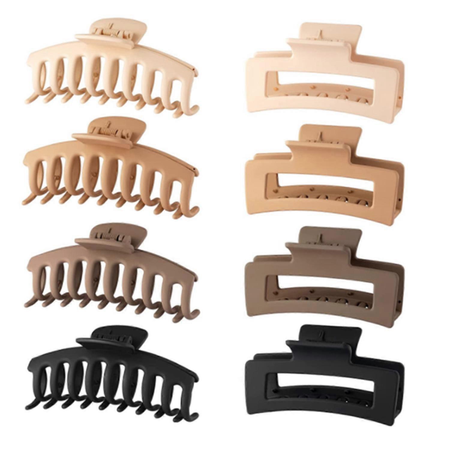 Stylish Non-Slip Large Claw Clips Interlocking Teeth