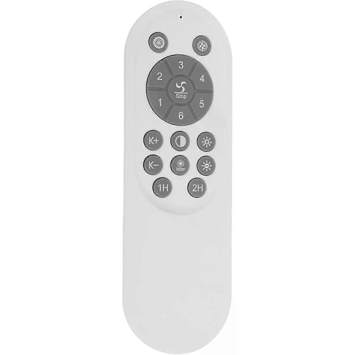 Ceiling Fan Remote Control with Six-speed Light White Plastic